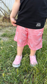 Mosh Pit Mesh Shorts - Pink Bolted Bones
