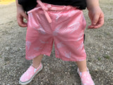 Mosh Pit Mesh Shorts - Pink Bolted Bones