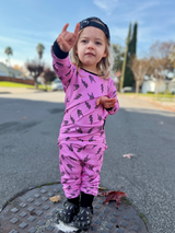 Bolted Bones (Pink) 2 Piece Pajamas