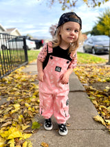 Pitstop Overalls - Bolted Bones (Pink)