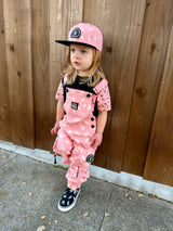 Pitstop Overalls - Bolted Bones (Pink)
