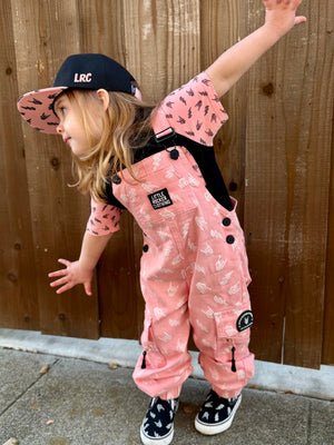 Pitstop Overalls - Bolted Bones (Pink)