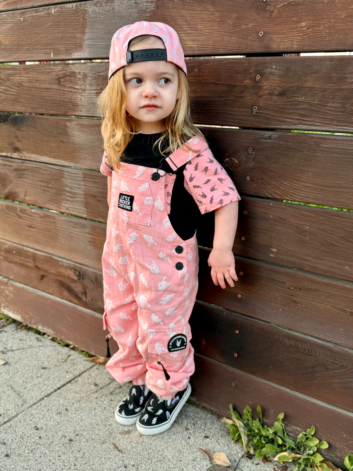 Pitstop Overalls - Bolted Bones (Pink)