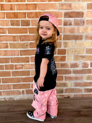 The coolest kids streetwear tshirt is the Festival checklist shirt for kids featuring concert inspired graphic design, rocker style kids tee with soft comfortable fit, available from infant onesie to size 10/12