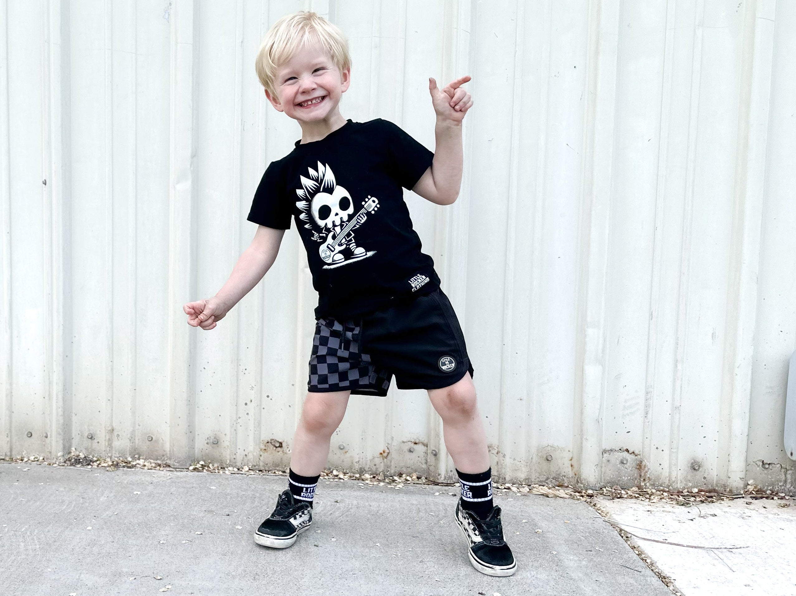 Skull Strummer Kids Graphic Tee| Little Rocker Clothing