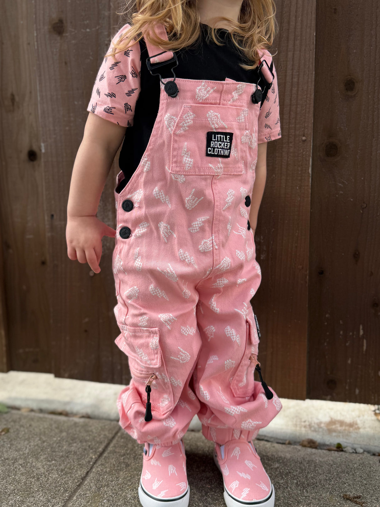 Pitstop Overalls - Bolted Bones (Pink)