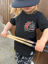 Frank Zummo Collab with Little Rocker Clothing autographed drumsticks
