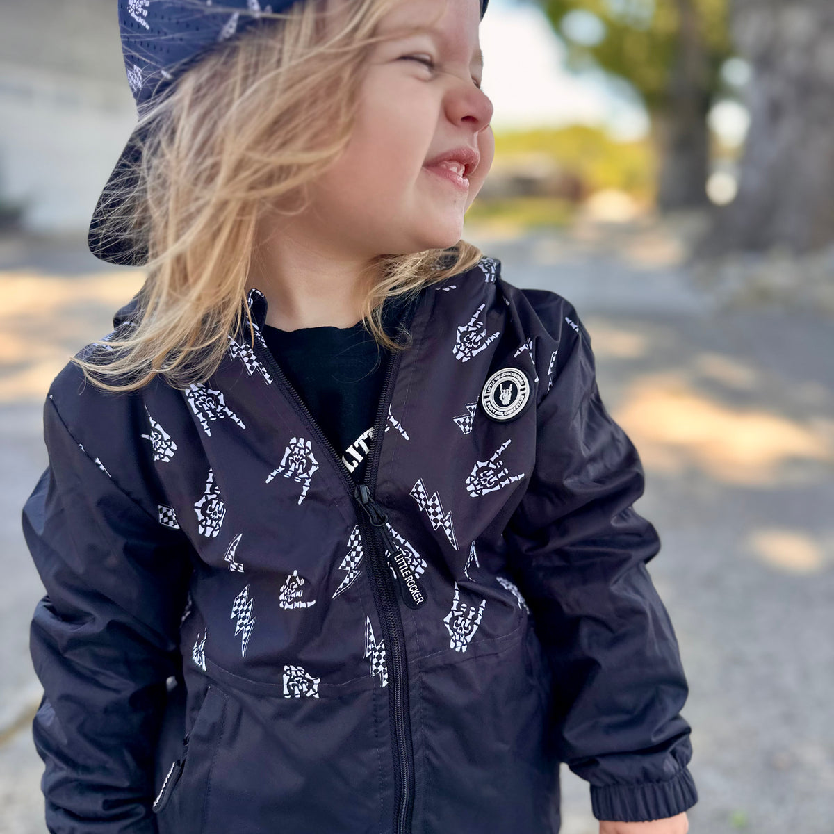 Bolted Bones Windbreaker – Live Loud, Be Proud (Gray Edition) – Little ...