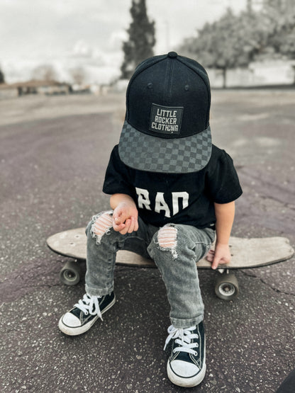 Snapback - Checkered w/ Rubber Logo Patch