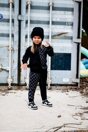 Half/Half Checkered Sweat Set