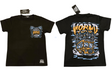 Little Rocker Clothing world tour shirt featuring tour bus graphic and rockstar design, rocker inspired kids graphic tee with soft comfortable fit, oversized style available in sizes 0-3 month to 10/12