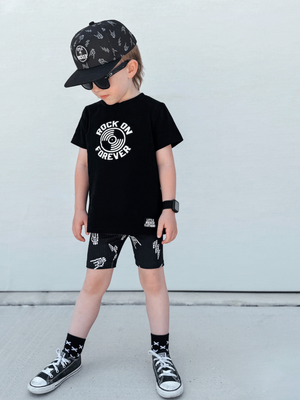 Bolted Bones Biker Shorts