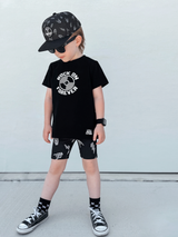 Bolted Bones Biker Shorts