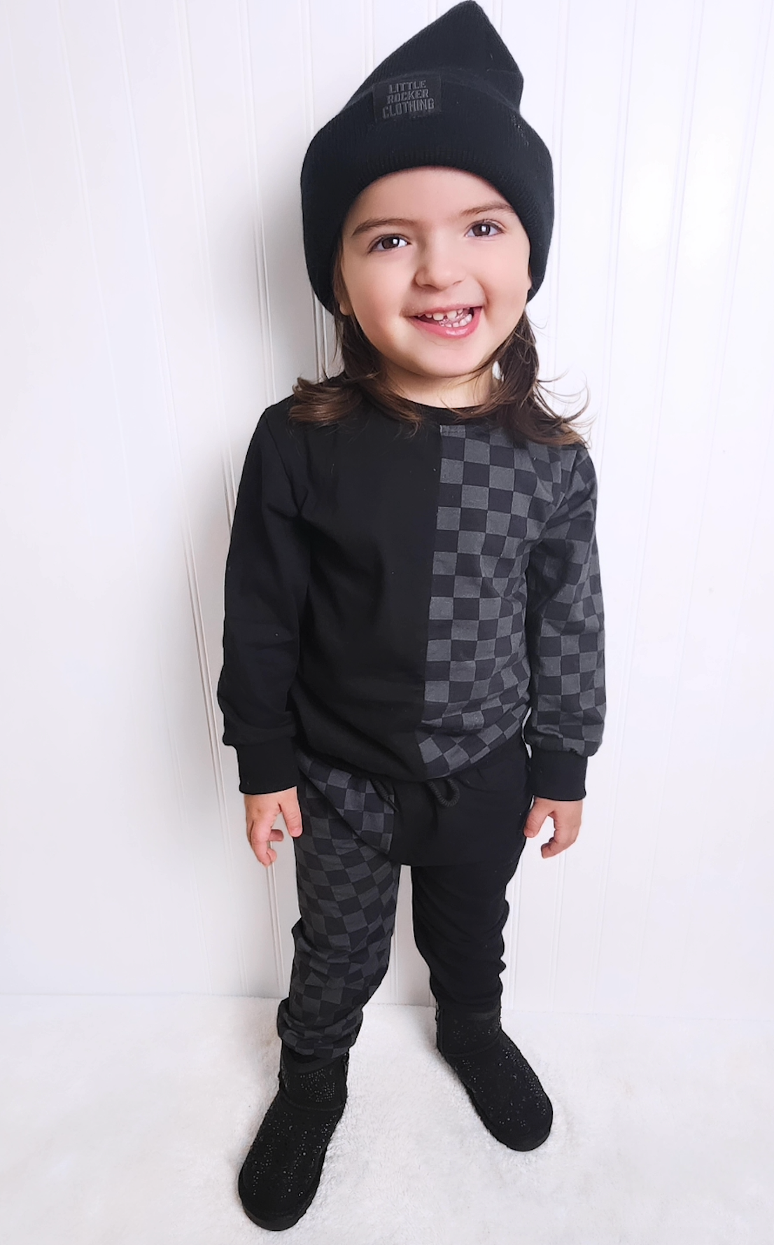 Half/Half Checkered Sweat Set