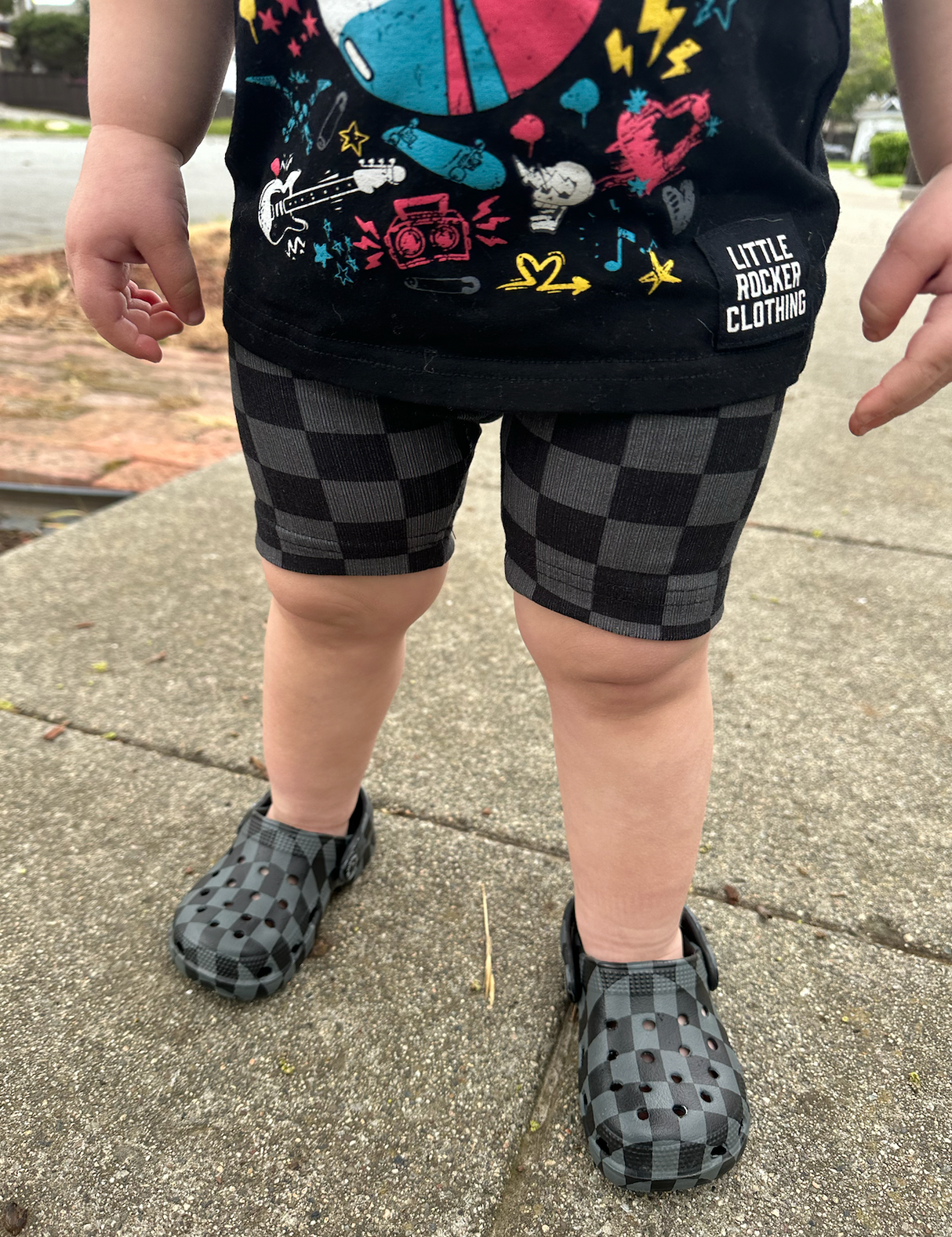 All Checked Out Biker Shorts