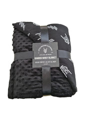 bolted bones pattern minky blanket