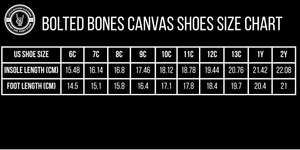 Canvas Slip On Shoes – Bolted Bones - Black